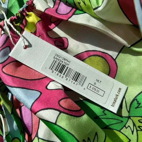 Trina Turk Sandia Silk Top small - Picture 4 of 11